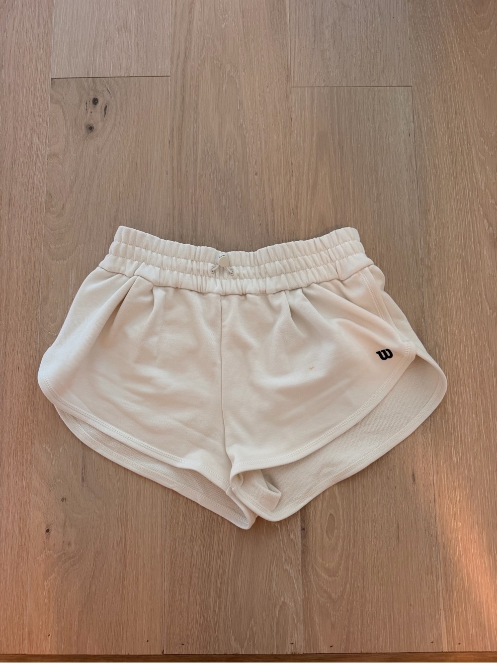 Wilson Cream Women's Athletic Shorts with Logo